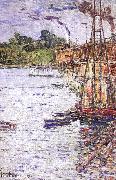 Childe Hassam The Mill Pond at Cos Cob Norge oil painting reproduction